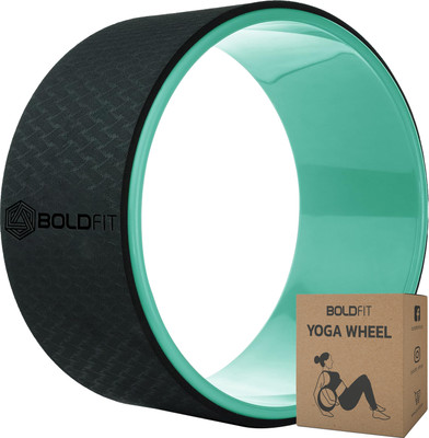 BOLDFIT Yoga Wheel Roller for Women & Men Yoga Roller for Exercise Back Bends Yoga Ring Yoga Blocks(Black Pack of 1)