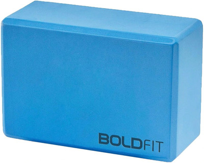 BOLDFIT Yoga Blocks Yoga Brick Gym Exercise Eva Foam Yoga Blocks Yoga Foam Block Yoga Blocks(Blue Pack of 1)