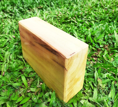 Das Departmental Store 9 x 6 x 3 inch size Solid Wood log Yoga Blocks(Yellow Pack of 1)