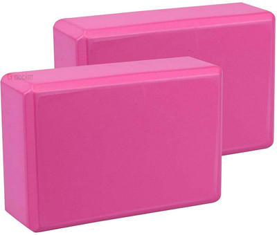 GOCART 2 Pcs Yoga Brick Foam Block Brick Exercise Fitness Tool Exercise Body Shaping Yoga Blocks(Pink Pack of 2)