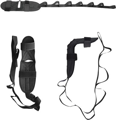 Quinergys Foot Stretcher Strap Polyester, Cotton Yoga Strap(Black)
