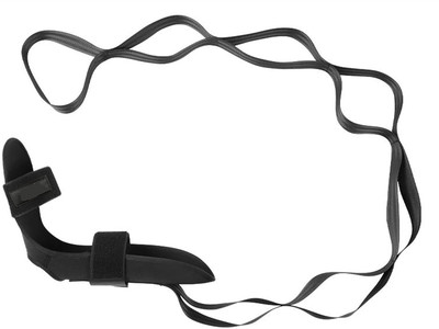Quinergys Strap for Stretching Ligament Polyester, Cotton Yoga Strap(Black)