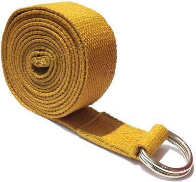 GSI oga Belt For Women, Perfect for Yoga, Pilates, and Stretching Cotton Yoga Strap(Yellow)