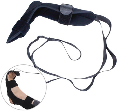 Fitcozi Foot Stretcher Calf Yoga Ligament Stretching Strap Ankle Leg Polyester Yoga Strap(Black)