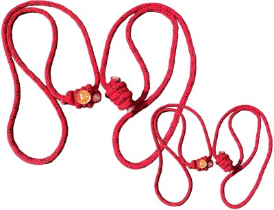 OKO Iyengar Wall Yoga Ropes ( 2 Long , 2 Small ) Cotton Yoga Strap(Red)