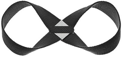 Fitcozi Cotton Yoga Strap for Stretching Stretch Cotton Yoga Strap(Black)