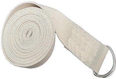 Fitcozi Cotton Yoga Belt Yoga Strap For Men Women Pack of 1 White Cotton Yoga Strap(White)