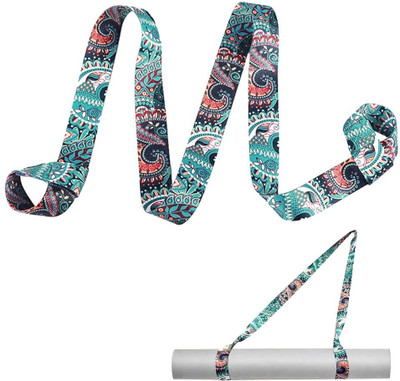 PLAY HARD Adjustable Yoga Mat Carry Strap for Exercise and Travel Nylon Yoga Strap(Blue)