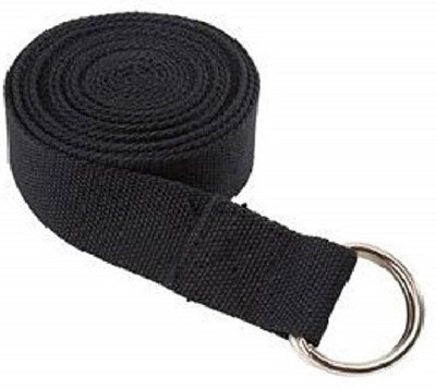 GSI Yoga Strap Super Soft Organic Cotton- Perfect for Stretching Cotton Yoga Strap(Black)