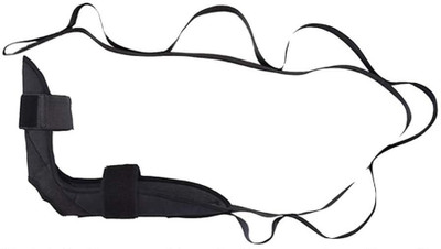 Quinergys Stretching Ligament Belt Resistance Band Polyester, Cotton Yoga Strap(Black)