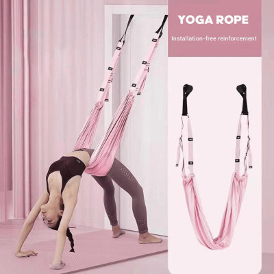 GJSHOP Yoga Strap for Stretching & Aerial Exercise – Durable Nylon Cotton Fitness Band Cotton, Nylon Yoga Strap(Pink)