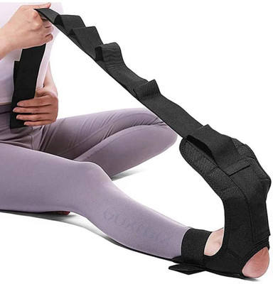 Quinergys Calf Yoga Ligament Stretching Strap Polyester, Cotton Yoga Strap(Black)