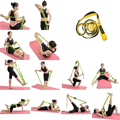Fitcozi Women and Men/Yoga Strap for Stretching Polyester Yoga Strap(Yellow, Black)