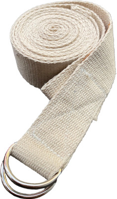 The Yogis For Stretching, Yoga, Pilates, Dance, Gymnastics and Flexibility Cotton Yoga Strap(White)