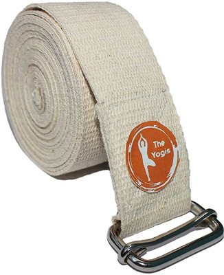 The Yogis Yoga Belt 8 Feet Length Yoga Props Cotton Yoga Strap(White)