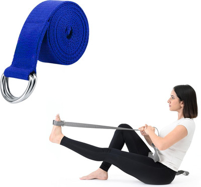 Shopeleven Cotton Yoga Belt for Stretching & Exercise Support Strap for Men & Women Cotton Yoga Strap(Blue)