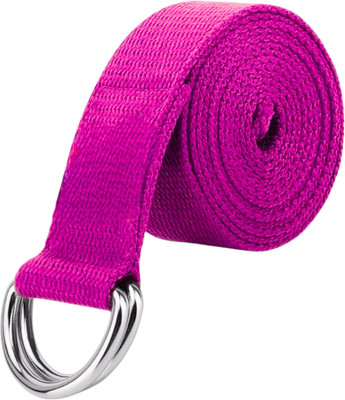Shopeleven Cotton Yoga Belt for Stretching & Exercise Strap for Men & Women Workouts Cotton Yoga Strap(Pink)