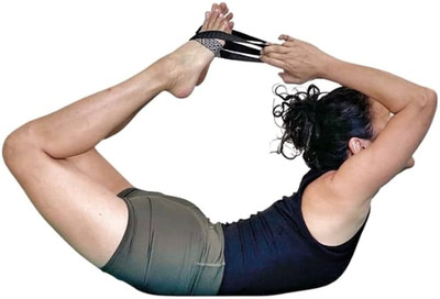 GSI Flexibility and Strength with the Innovative 8-Shape Yoga Strap Cotton Yoga Strap(Black)