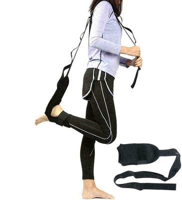 Quinergys Achilles Tendonitis Leg Stretcher Polyester, Cotton Yoga Strap(Black)