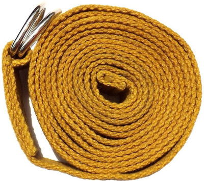 GSI Cotton Exercise Strap for Holding Poses Maintain Balance Cotton Yoga Strap(Yellow)