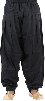 Royal Heritage Solid Dupion Silk Men Harem Pants