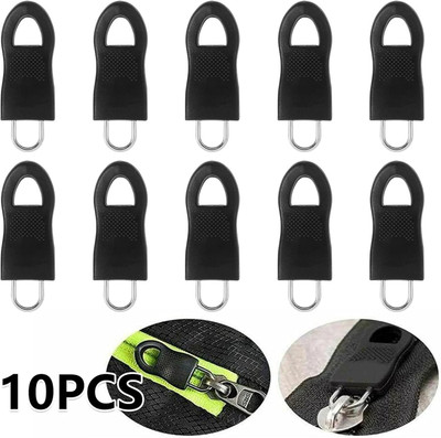 MARMORIS ECOM 10 Pcs Zipper Pulls, Universal Detachable Zipper Puller for Bags, Coat, Purses Zipper Pull