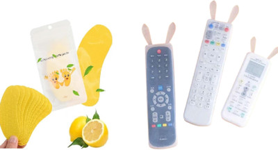 MOREL Silicone Remote Covers (3 Pcs) AND 10PCS Shoe Deodrant Patch COMBO Zipper Pull