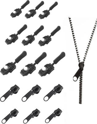 wagela Zipper, Zip Puller, Zipper Repair Kit Pull for Sliding Teeth Universal Screw Fix Zipper Pull