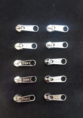 PMW Zipper Sliders Pull Zipper Sewing Bag Repair Pack of 10 Pie Zipper Pull