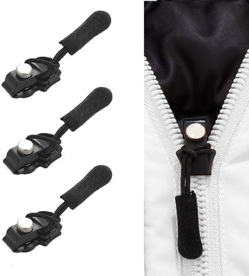 SIOPAWORLD Universal Zipper Slider Puller Detachable Instant Repair Replacement Lever Lock Zipper Pull