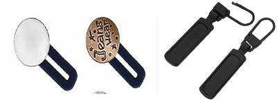 MOREL Adjustable Elastic Waist Buttons 2PC AND 2PC Small Holes Zipper Pull COMBO Zipper Pull