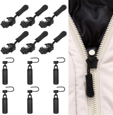 Shuang You Zipper Repair Kit Zipper Heads for Jackets, Luggage, Backpacks, Boots Zipper Pull