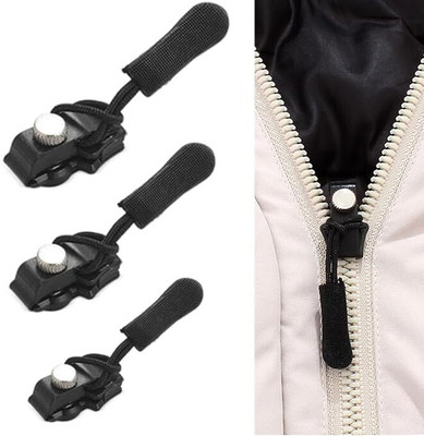 Prim Enterprise Universal Zipper Repair Kit for Jackets Black Plastic Open-ended Zipper