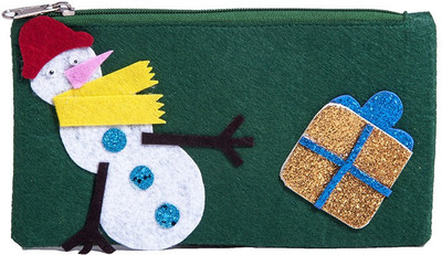 

Lill Pumpkins Green Felt Christmas Pencil Pouch Christmas Stocking(Pack of 1)
