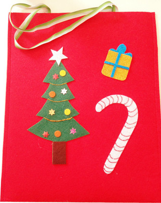 

Lill Pumpkins Red Felt gift bags Christmas Sack(Pack of 1)