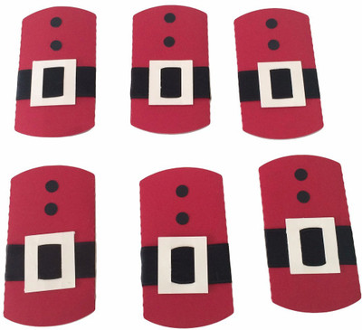 

Crack of Dawn Crafts Cutlery Wraps/ Napkin Holders Christmas Stocking(Pack of 6)