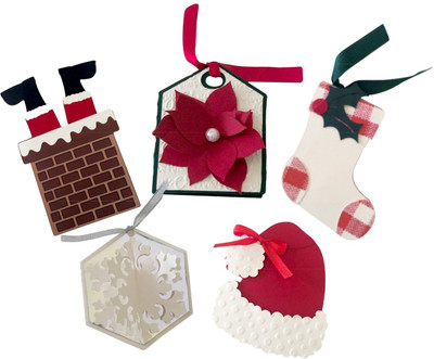 

Crack of Dawn Crafts Handmade Gift Tags Christmas Stocking(Pack of 5)