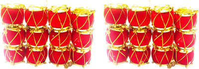 

Priyankish Christmas Tree 24 Red Drums Combo Hanging Ornaments Pack of 24
