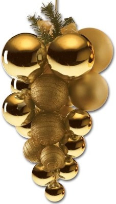 

Toygully Tree Decorated Gold Bauble Hanging Ornaments Pack of 1
