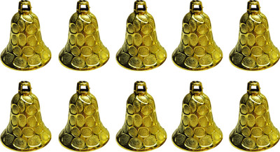 

Priyankish Christmas Tree Golden Ornamental Bells Pack of 10