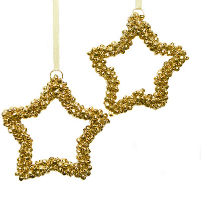 

Tangerine Golden Star Hanging Ornaments Pack of 2