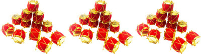 

Priyankish Christmas Tree 36 Small Red Drums Combo Hanging Ornaments Pack of 36