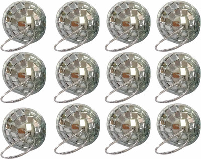 

Unique Arts SmallSilverBalls12 Hanging Ornaments Pack of 12