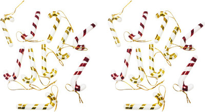 

Priyankish Christmas Tree 20 Small Candy canes Hanging Ornaments Pack of 20