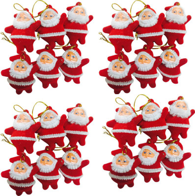 

Nxt Gen 24 MINI SANTA FOR CHRISTMAS DECORATION Hanging Ornaments Pack of 24