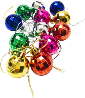 

Priyankish 12 Muticolorsquareballs Hanging Ornaments Pack of 12