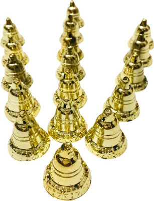 

Priyankish Christmas Tree 15 Golden Bells Hanging Ornaments Pack of 15