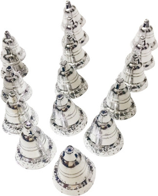 

Priyankish Christmas Tree 15 Silver Bells Hanging Ornaments Pack of 15