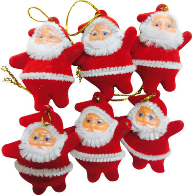 

Priyankish Xmas Tree Santa Claus Hanging Ornaments Pack of 6