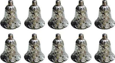 

Priyankish Xmas Tree Silver Ornamental Bells Pack of 10